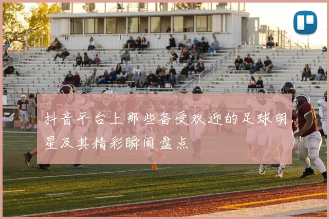 抖音平台上那些备受欢迎的足球明星及其精彩瞬间盘点